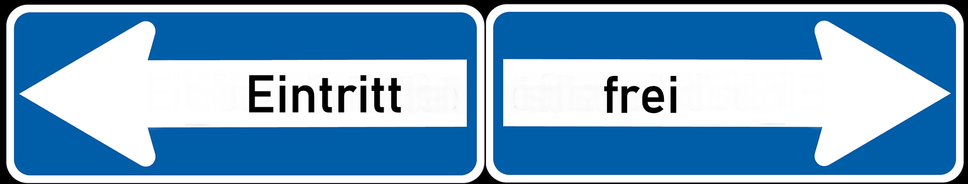Richtung Eintritt frei