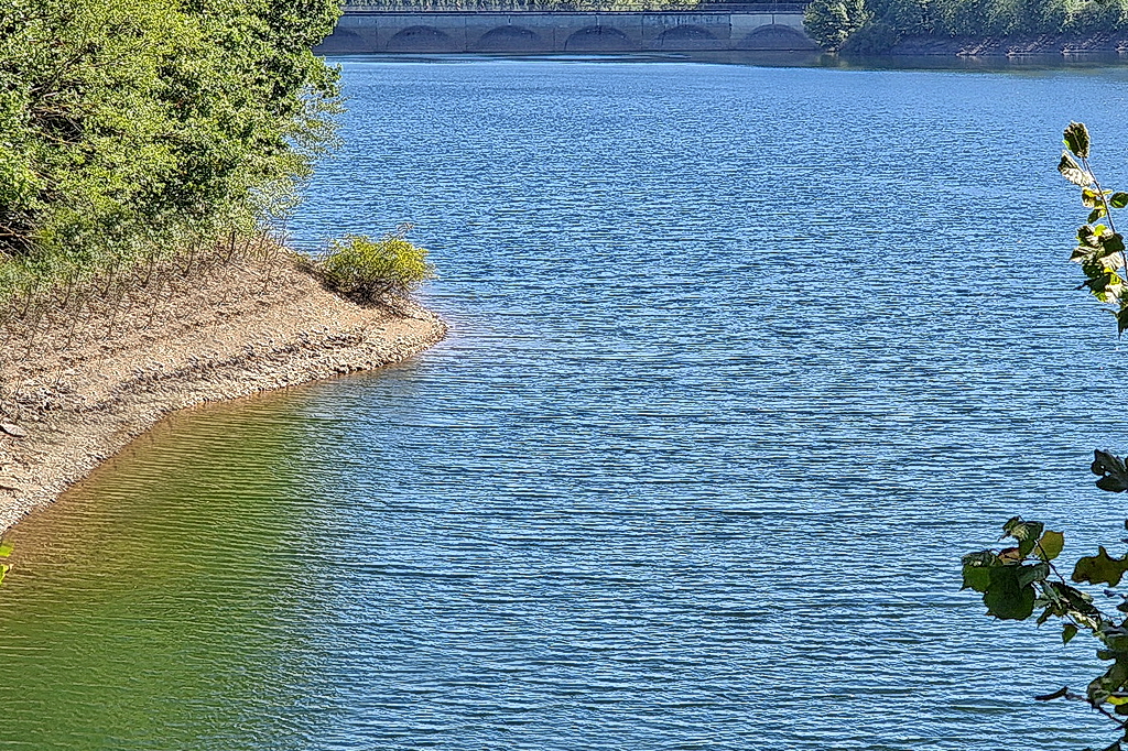 Oleftalsperre - Seeblick bei 31°C